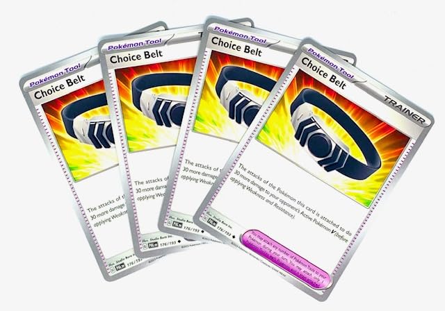 choice belt pokemon card value Amazon.com: Choice Belt 176/193 - Paldea Evolved - Pokemon Supporter  Trainer Card Set