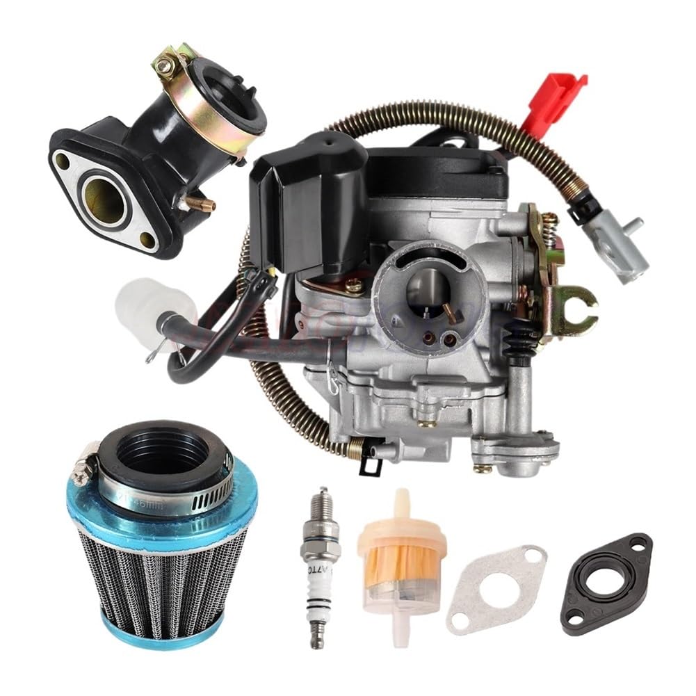 Wfrvbfg A Gy6 Carburetor For 49Cc 50Cc 80Cc 139Qmb 4 Stroke Taotao Go Kart Moped Scooter 18Mm Carb(A) Size 49