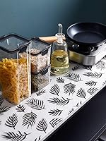 Vista 6 de Revestimiento de estante para armarios de cocina, forro de cajón de hojas no adhesivo, forro antideslizante para refrigerador, impermeable