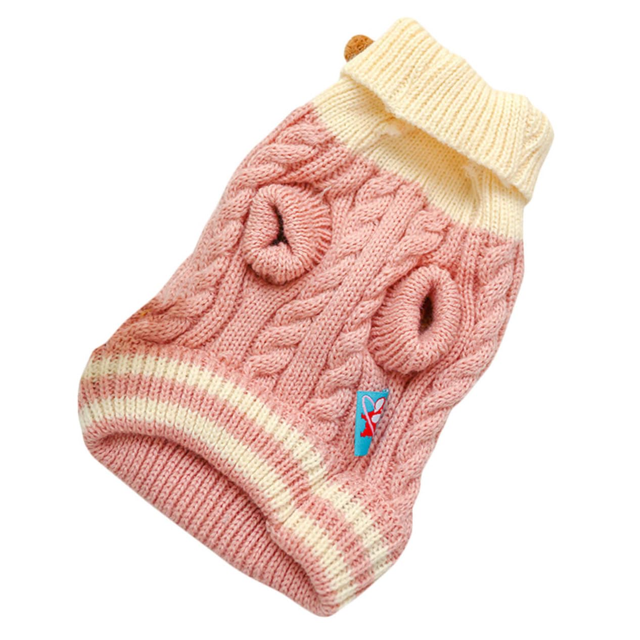 BESPORTBLE 3st Welpenweste Aus Baumwolle Haustier Welpenpullover Winterpullover Für Hunde Kleine Hundepullover Hunde-Hoodie Welpen-Pullover Warmer Welpe Bequemer Hoodie Hundemäntel Stoff Rosa