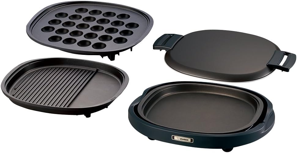 ZOJIRUSHI Three plates (grooved grilled meat plate and