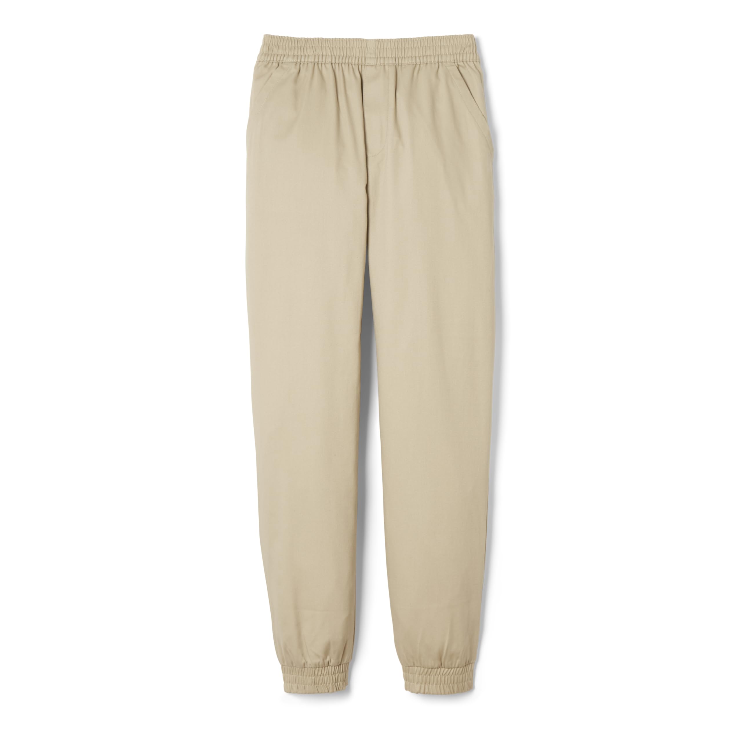 French Toast Boy's Pull-on Twill Jogger Pants, Khaki, 8 Years