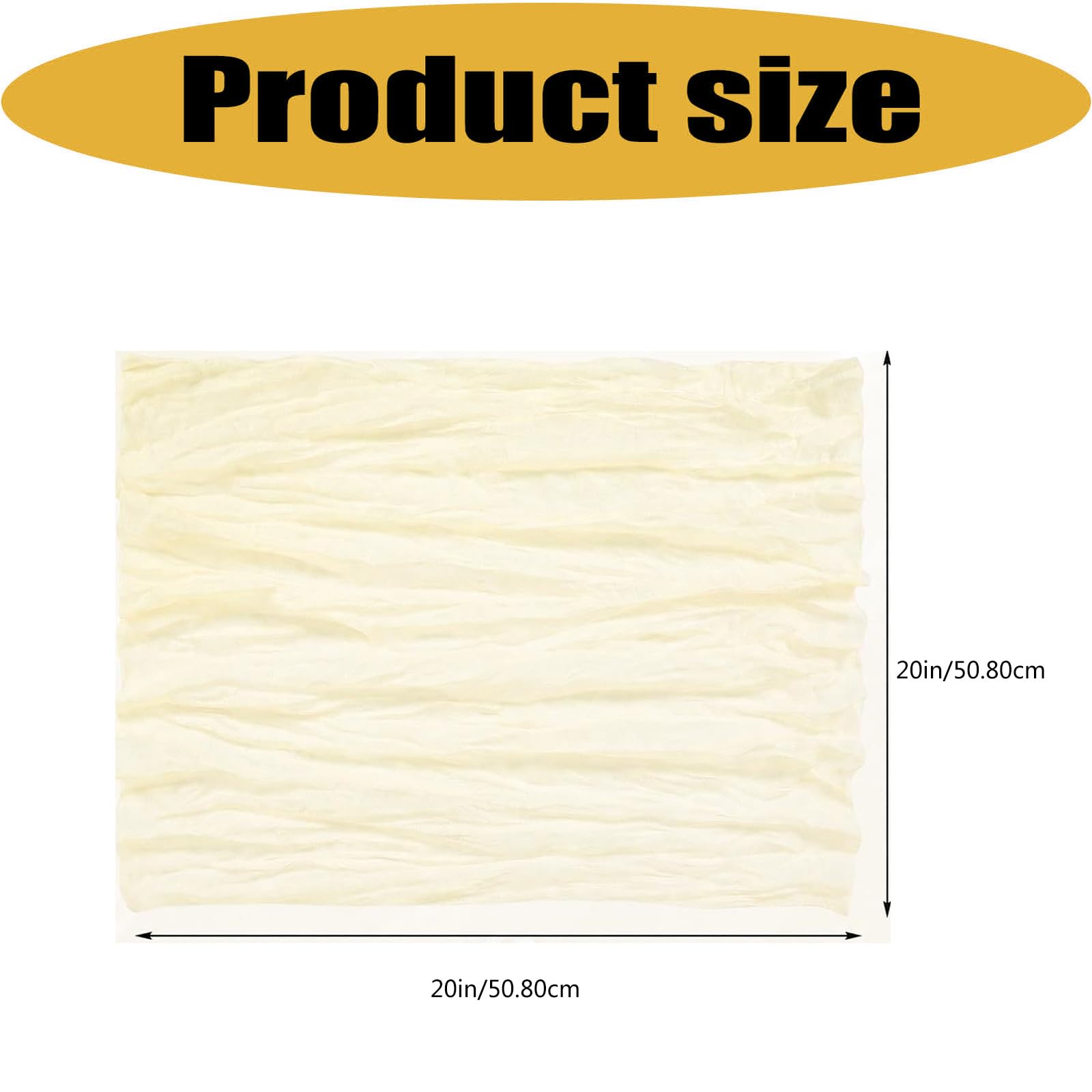 Serviettes de Table en Gaze avec Supports coordonnés, Linge de Table en Polyester réutilisable pour décoration de Table de fête, décoration de réception, Serviettes de Table en Gaze froissée,