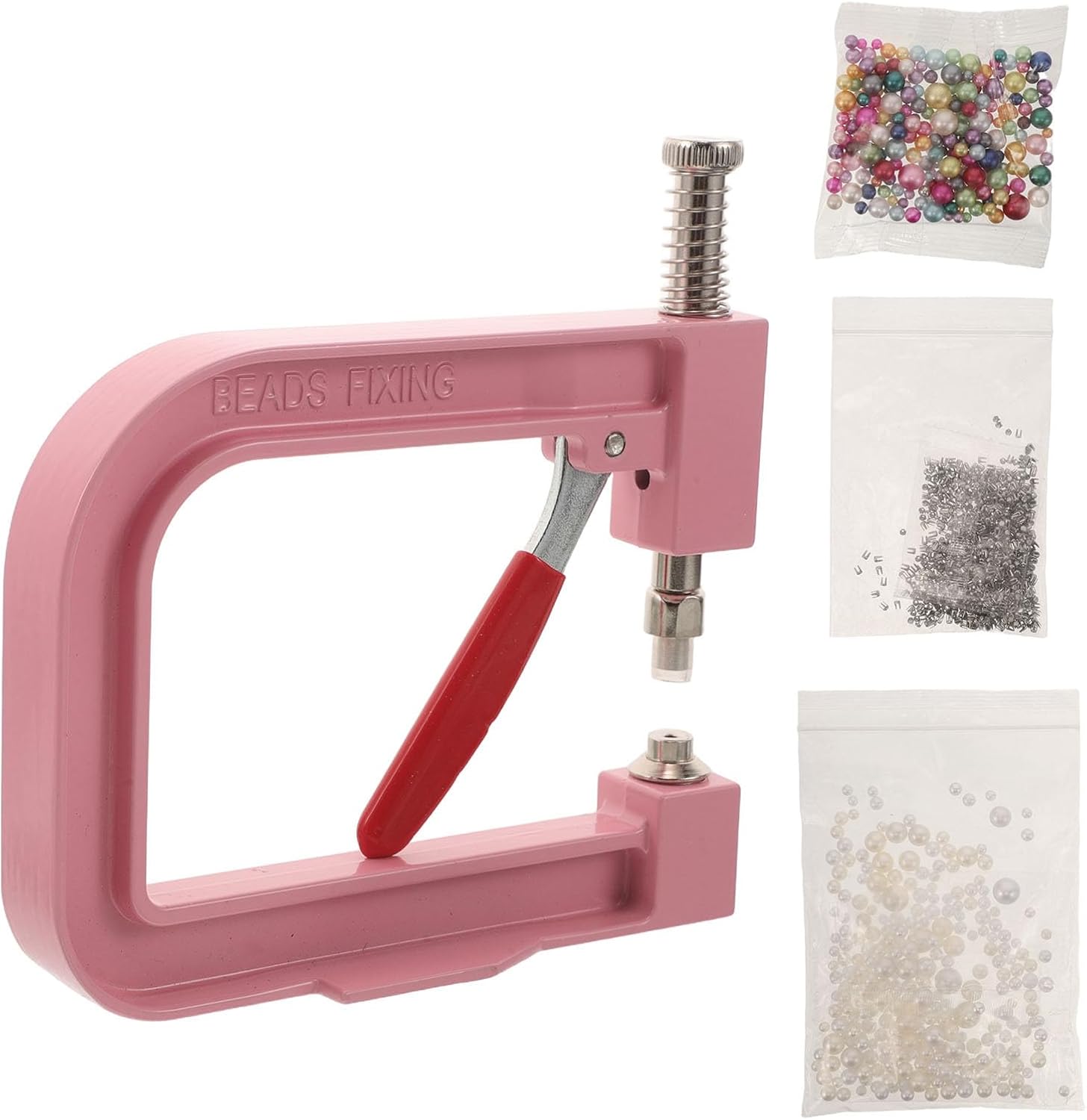 INOOMP 1 Set Manual Pearl Bead Setting Machine, Hand Press for DIY Rivet