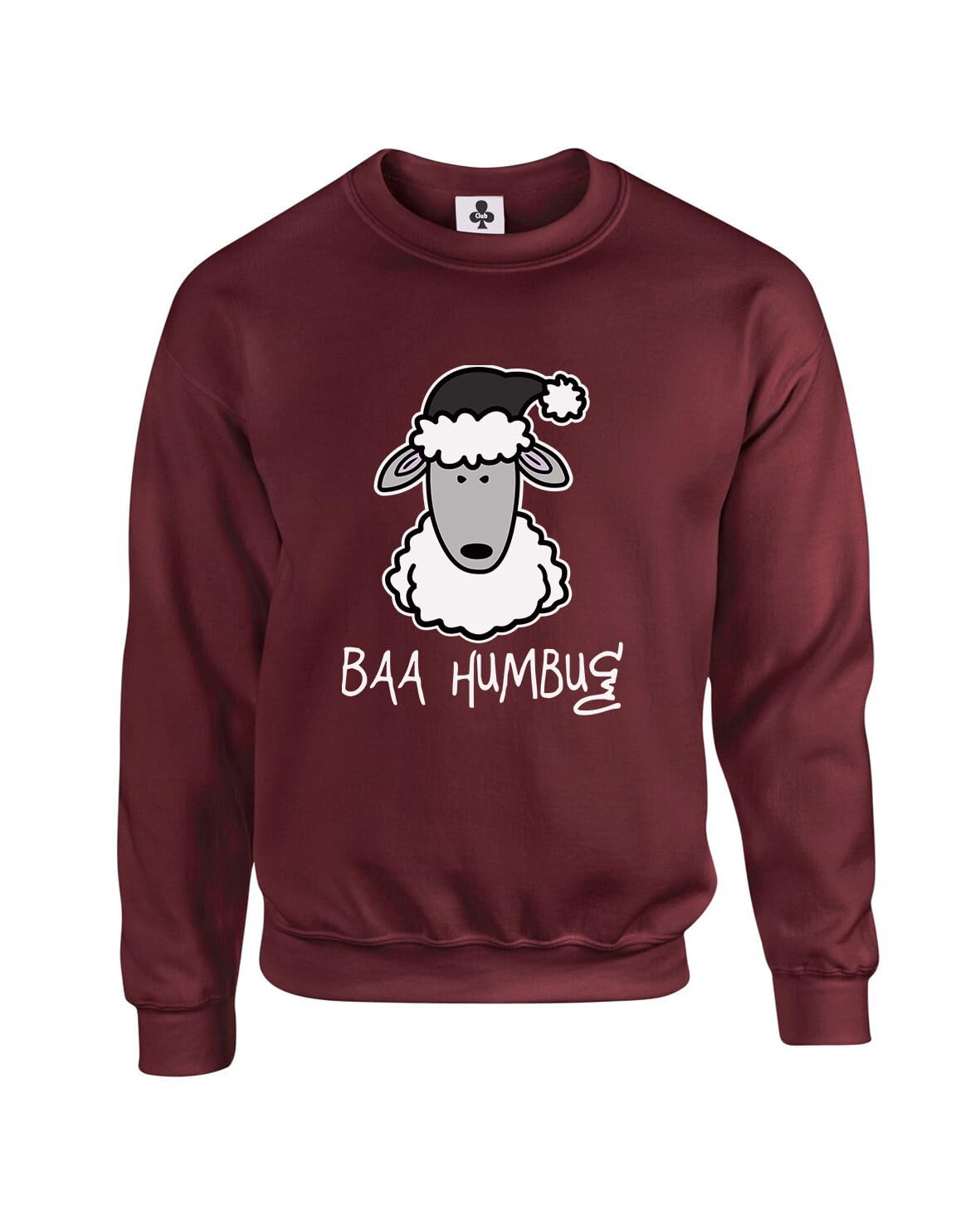 Taylor Brown Bah humbug sheep xmas festive christmas meme trending Unisex Funny Adults Sweatshirt Jumper Maroon