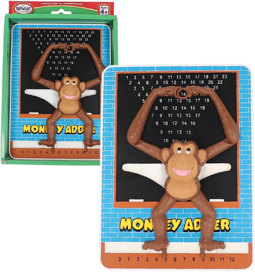 POPULAR PLAYTHINGS Monkey Addition Calculator Toy, Hands-On Learning Game