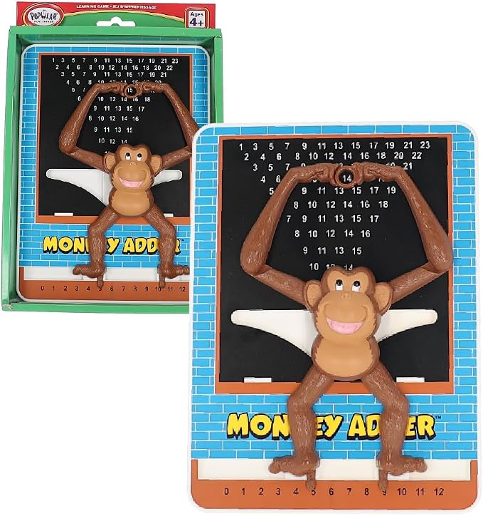 Popular Playthings Monkey Addition Calculator Toy, Hands-On Learning Game for Early Math Skills, Gifts for Kids Ages 4 & Up