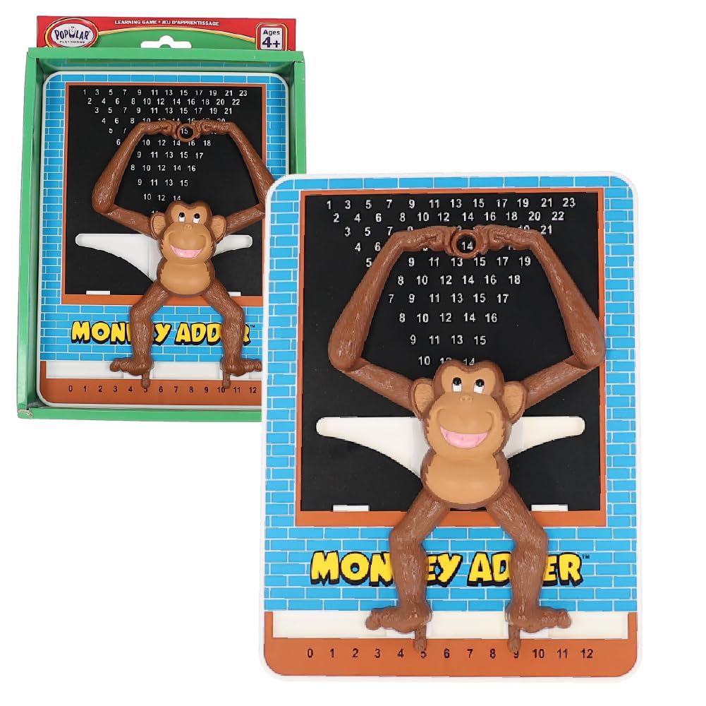 Popular Playthings Monkey Addition Calculator Toy, Hands-On Learning Game for Early Math Skills, Gifts for Kids Ages 4 & Up