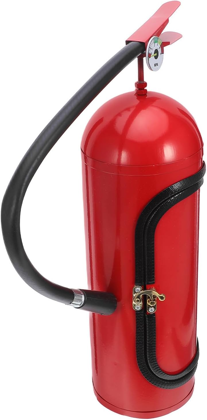 Fire Extinguisher Shape Mini Bar Wine Box Freestanding Iron Organizer