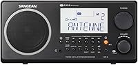 Vista 2 de Sangean WR-2 AM/FM-RBDS Radio de sintonización digital de gabinete de madera (negro)