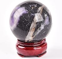 Vista 106 de AMOYSTONE Bola de aventurina azul Natural Cuarzo Cuarzo Cristal Esfera Piedra Bola con Base de Madera