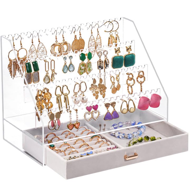 Amazon｜Lolalet ジュエリーケース イヤリング収納 透明アクリル