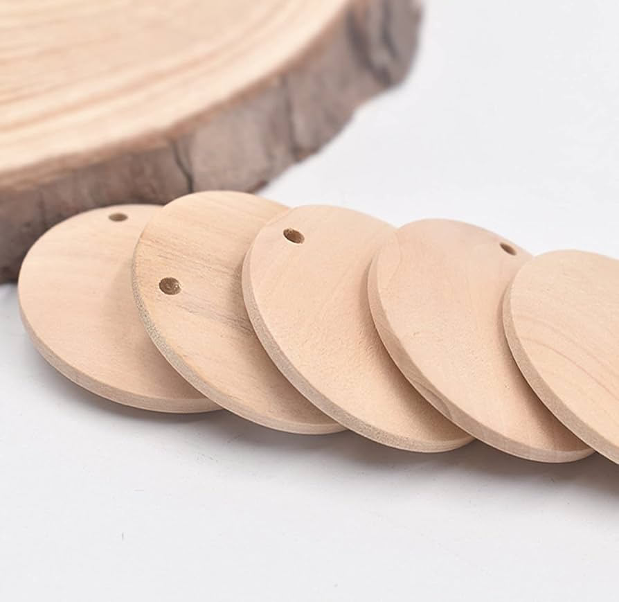 50 Dischi Legno Naturali 10cm - Per Sottobicchieri, Decorazioni Fai Da Te, Pittura - Foto 8