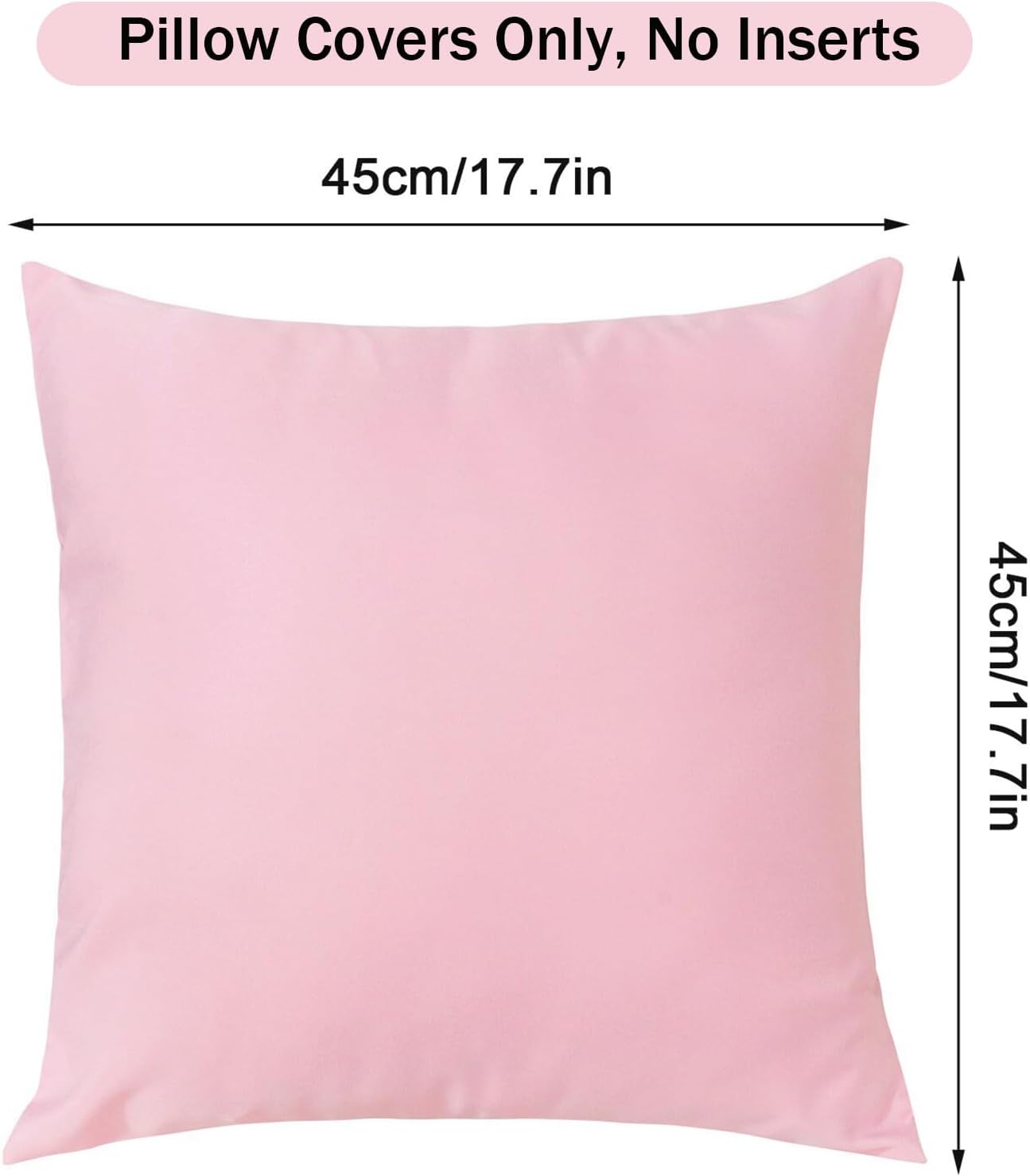 Coddsmz Set of 2 Sublimation Blanks Pillow Cases Pillow Covers Heat Transfer Pillow Cases DIY Anniversary Wedding Valentines Day Gifts Cushion Cover with Concealed Zipper 18x18 Inch