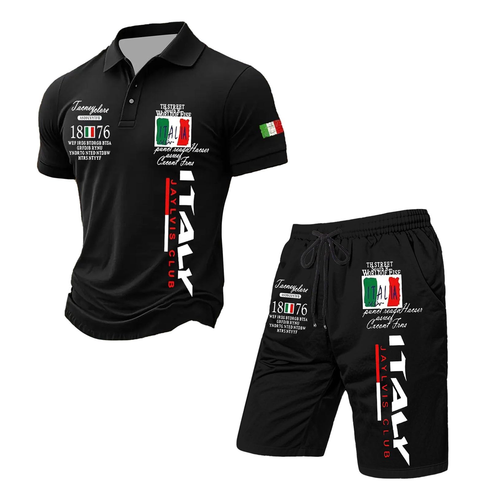Generico Abiti da Uomo Eleganti, Completi Casual Estivi, vestibilità Comoda, Design Sartoriale Aderente, Stampati per Lo Shopping e Le attività Quotidiane