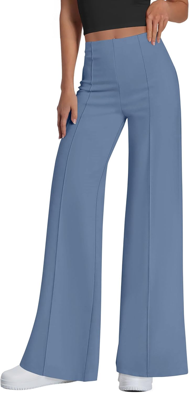PRETTYGARDEN Women's Wide Leg Palazzo Pants 2026 Dressy Casual Lounge Workout Sweatpants High Waisted Trousers