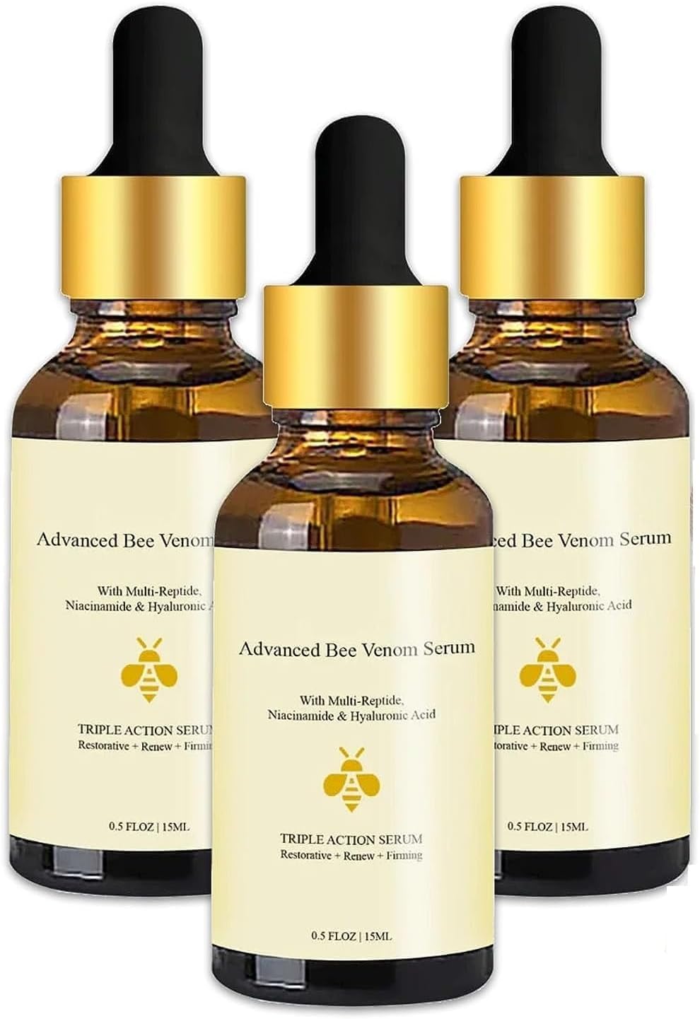 Advanced Bee Venom Serum, Honey Skin Care Products For Face, Anti-Aging, Wrinkles, Dark Spots, Brightening Serum for Facial Skin Care, Suitable For Women and Men (3pcs)