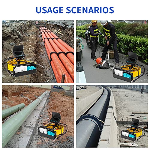 Domary Pipeline Inspeção Câmera de Vídeo Drenagem Esgoto Endoscópio Industrial Boroscópio com Tela L