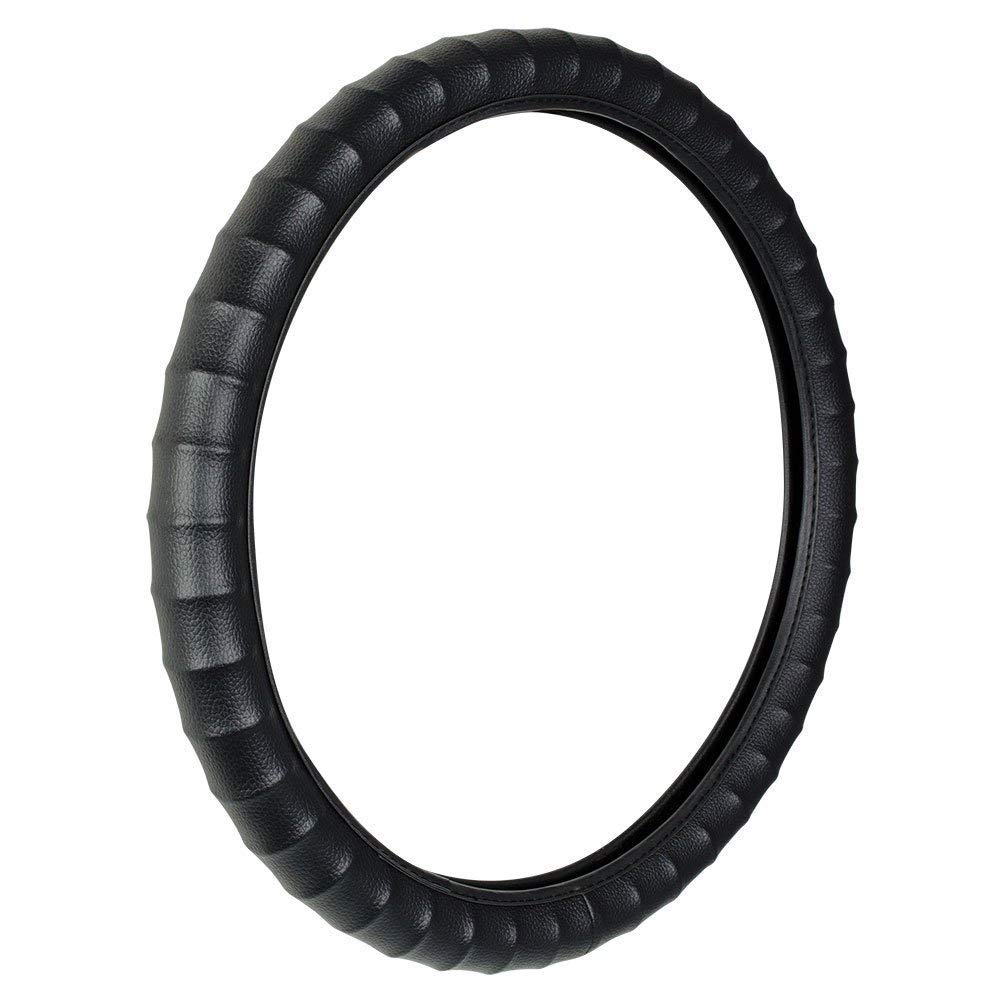 CARMATE Car Steering Cover Finger Grip for Elite I20 (Medium Black)