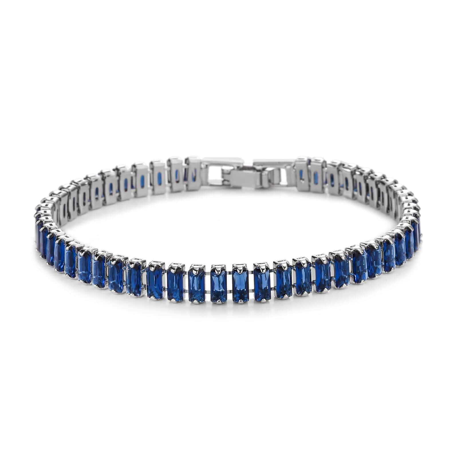 Tennis Bracelets for Women Trendy 14K White Gold Plated Birthstone Tennis Bracelet Sparkly Cubic Zirconia Bracelet Diamond Bracelet Mothers Day Gifts Birthstone Jewelry for Women