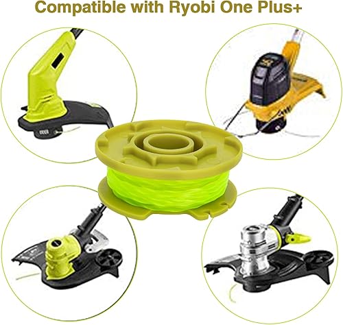 Miniatura 3 de HLHgirl AC80RL3 - Bobina de repuesto para recortadora de cuerdas de 0.080 pulgadas, 11 pies para Ryobi One Plus+ 18 V, 24 V, 40 V, recambios de