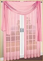 Vista 5 de Pañuelo Luxury Discount semitransparente para ventana, de color liso