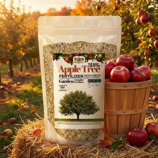 Old Cobblers Farm™ Wicked Growth Apple Tree Fertilizer - Boost Fruit Yield & Tree Health, Enhanced with Nutrients for Lush Growth – for All Apple Varieties (5 lbs | 10 lbs | 15 lbs | 20 lbs) (10 lb)