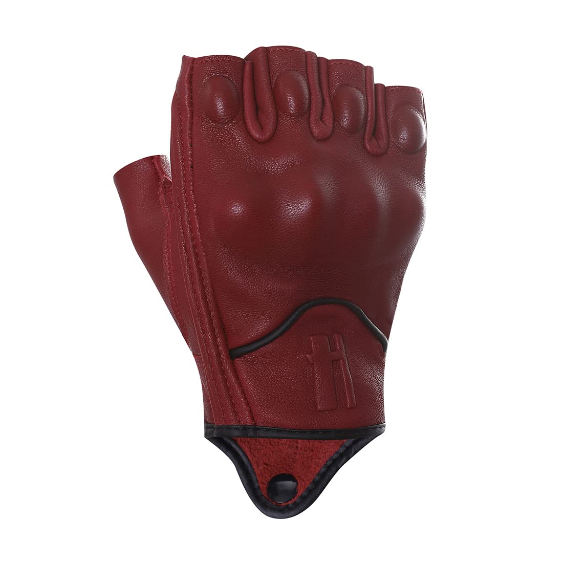 Harssidanzar Guanti da moto touchscreen da uomo in pelle di capra GM037EU
