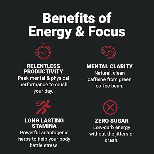 Miniatura 6 de Wilderness Athlete - Energía y enfoque  Potenciador de energía para mujeres y hombres - Mezcla de bebida energética con cafeína natural - Bebida