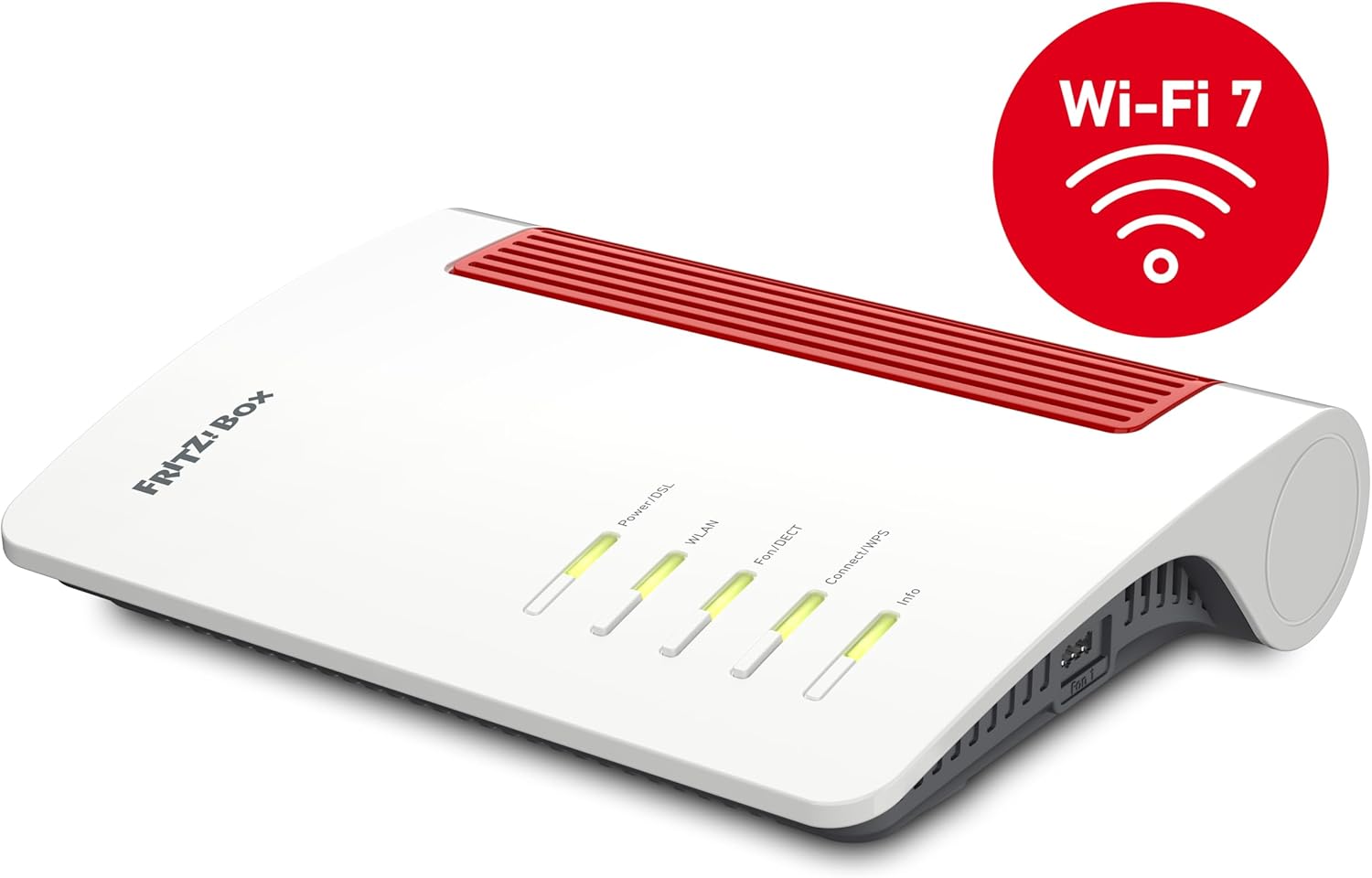 AVM Fritz!Box 7690 (router Wi-Fi 7 da 5.760 Mbit/s (5 GHz) e 1.376 Mbit/s (2,4 GHz), fino a 300 Mbit/s con supervectoring VDSL e ADSL2+, rete WLAN, base DECT, versione in lingua tedesca) - Immagine 2