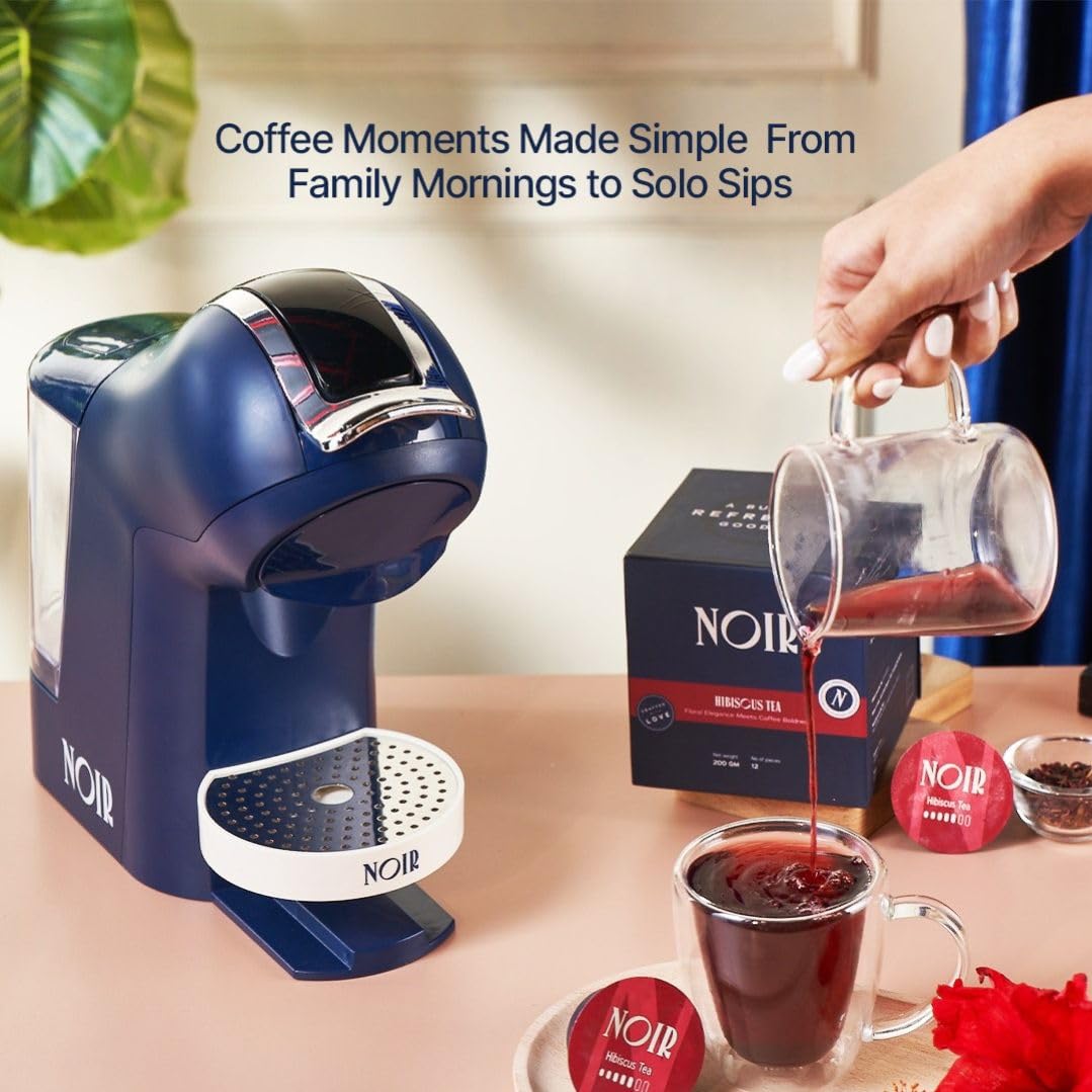 NOIR Azure Coffee & Tea Maker | 3 in 1 Machine for Home & Office | Portable & Compact Design with Touch Sensor | Compatible with Dolce Gusto Pods | With Gift Pack of 15 Flavored Pods 3