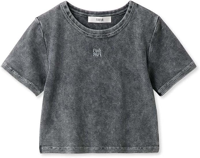 FURFUR ロゴ刺繍ピグメントダイTシャツ ファーファー 古着 y2k 韓国 FURFUR ロゴ刺繍ピグメントダイTシャツ ファーファー 古着 y2k 韓国