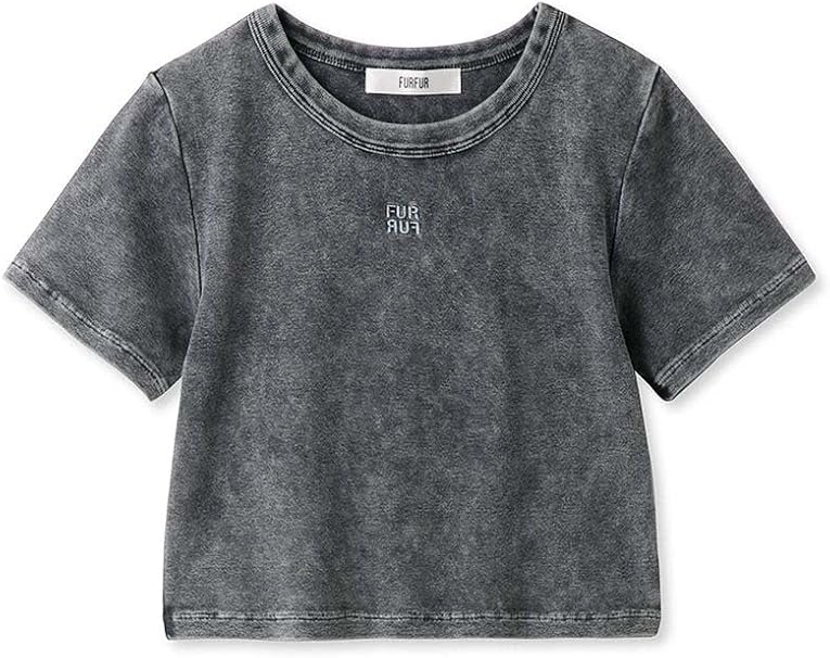 FURFUR ロゴ刺繍ピグメントダイTシャツ ファーファー 古着 y2k 韓国 Amazon | [ファーファー] ロゴ刺繍ピグメントダイTシャツ