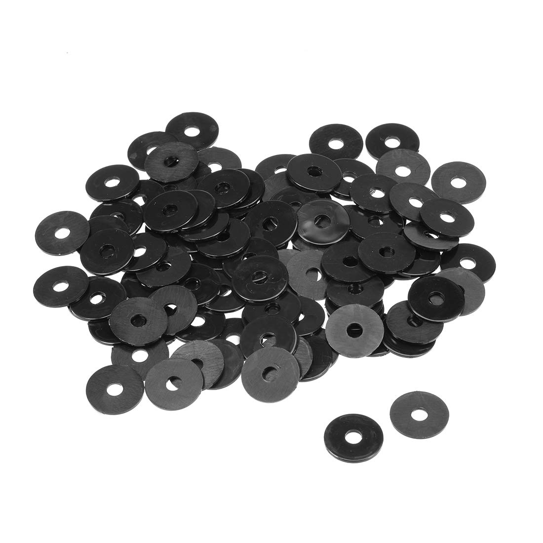 sourcing map 100Stk, Nylon Flache Unterlegscheiben M4 für 4