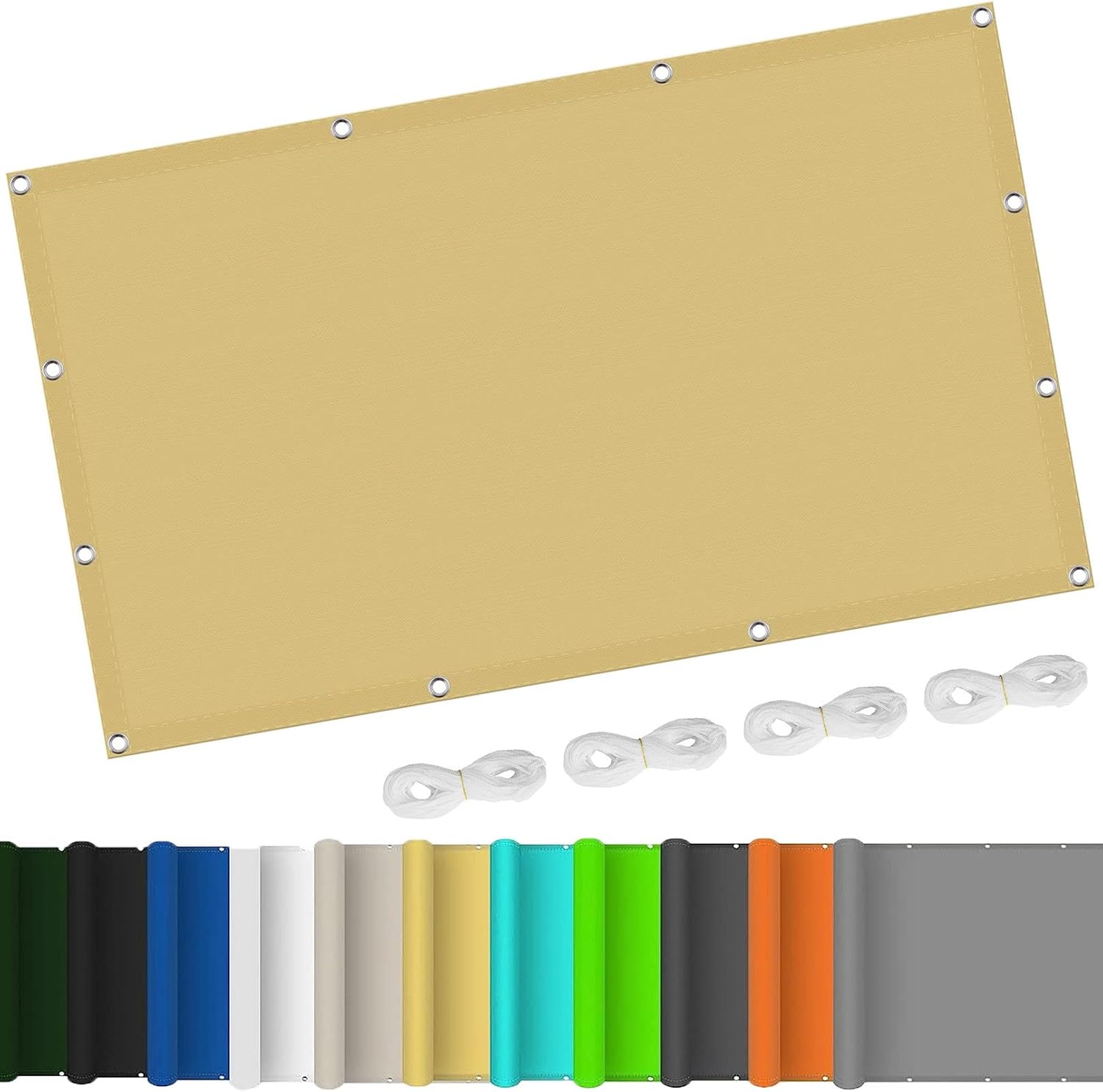 Toldo Vela Rectangular Impermeable 1.7x3 m CHENMIAO