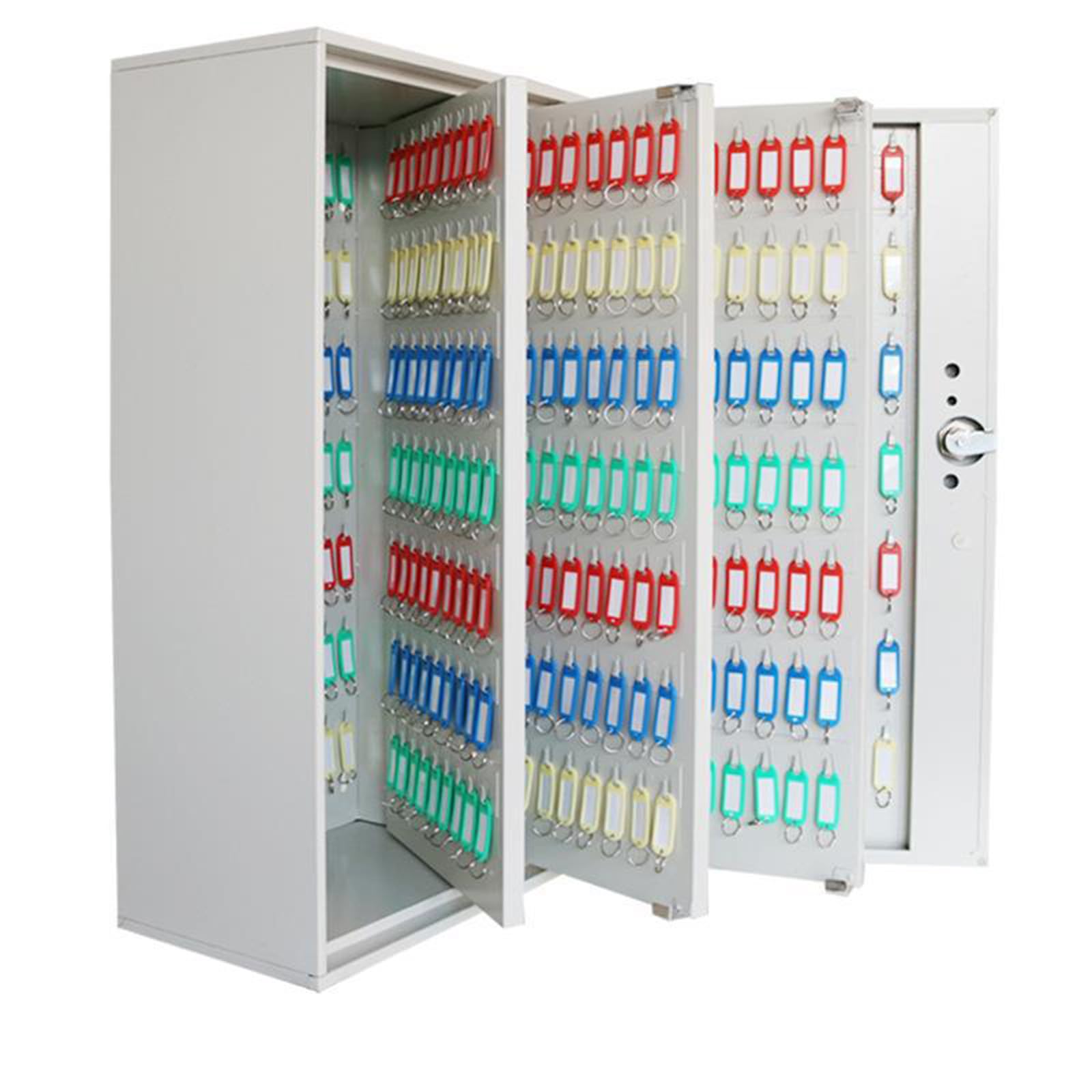 Key Storage Cabine 300-600 Position Key Cabinet Lock Box Wall Mounted Steel Key Organizer Position Key Cabinet Lock Box Wall Mounted Steel Key Organizer with Safety Lock(Size:500)