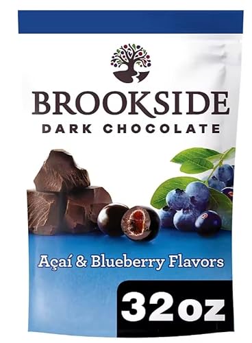 Brookside Dark Chocolate, Acai/Blueberry, Basic, 32 Oz - Acai and Blueberry - 32 Ounce (Pack of 1)