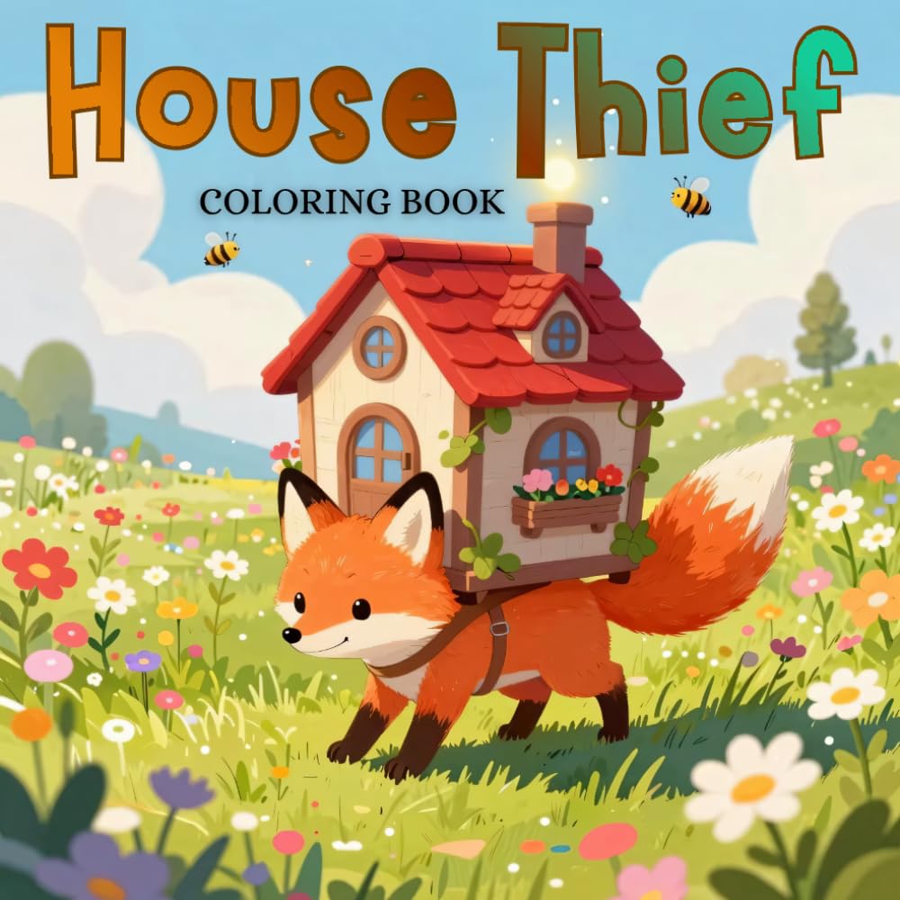 House Thief Coloring Book: Funny beautiful Houses – Relaxation and Creative Fun: A Cozy and Hilarious Coloring Book Featuring tiny houses