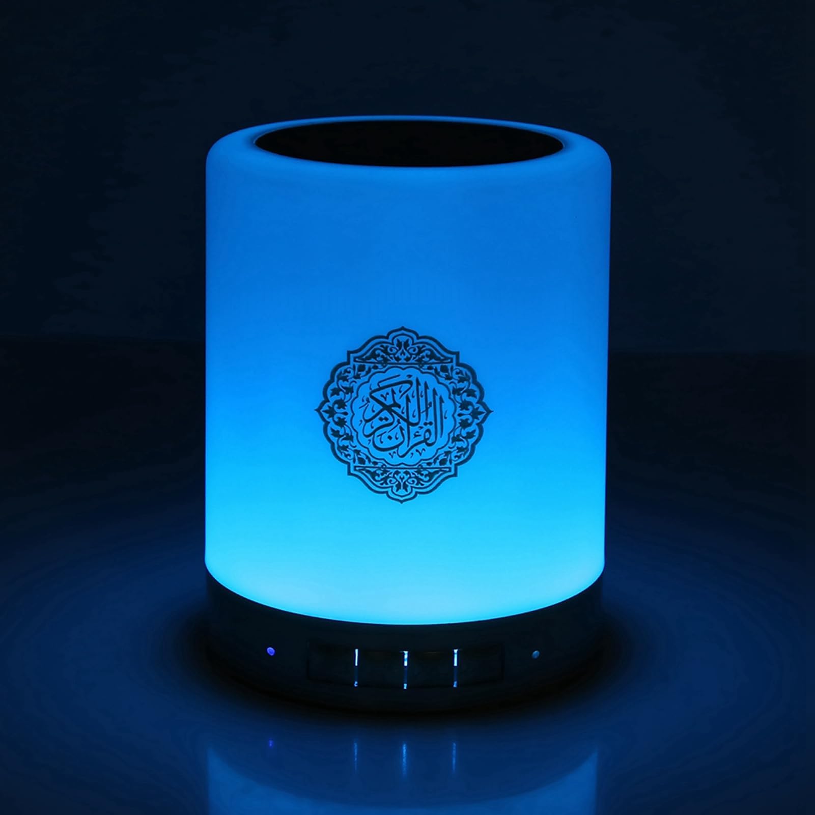 Atyhao 8GMP3 Coran Haut-Parleur avec Télécommande Tactile LED Lampe, 16 Langues pour Le Yoga Musique Joueurs Camping De Noël