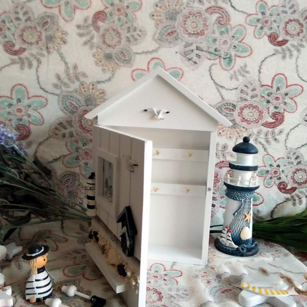 Amazon.co.jp: キーボックス 地中海風 木製 キー ケース 鍵掛け 鍵収納