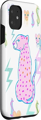 Vista 18 de iPhone 11 Pro Max Preppy Art Cheetah, Pink Cheetah, Preppy Art - Funda estética