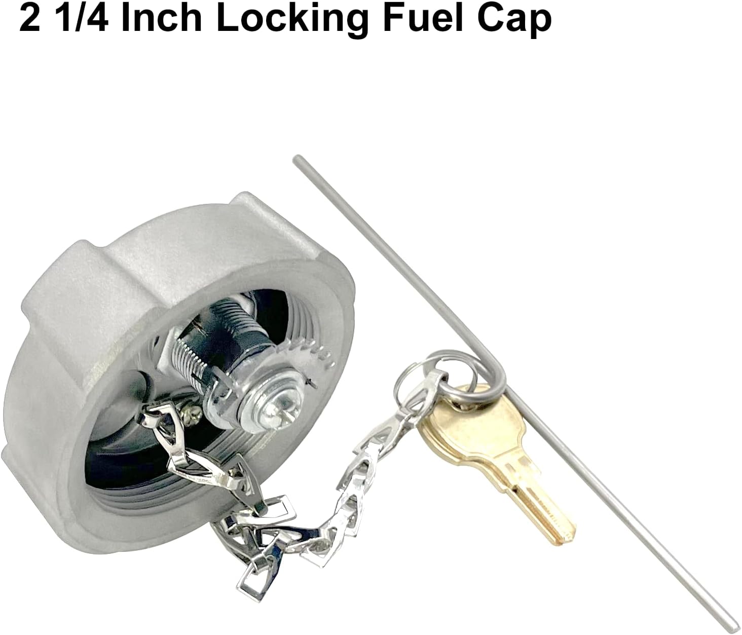 2 1/4" Locking Diese/l Fue/l Tank Gas Cap for Internationa/l MD Semi Trucks, Reefe/r Trailer, For/d 650 750 for Hin/o 268 Box Truck FTA-C02, FTA-N-04, FTA-N6-16 FTA-N-73 (2PCS Set) With Seals