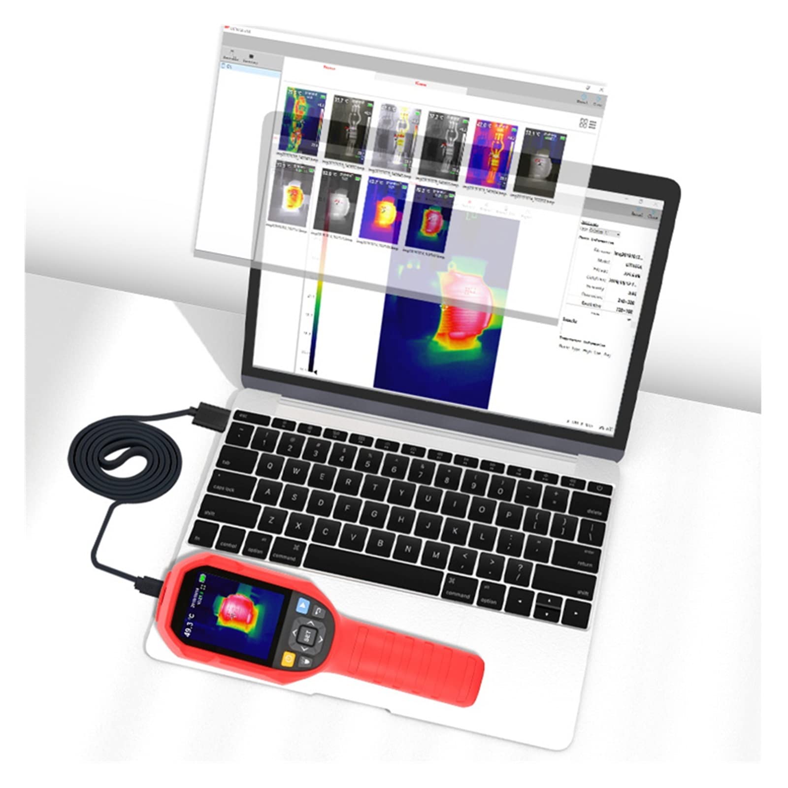 Termocamera, Termocamera Telecamera a infrarossi Armadietto di distribuzione del motore Riparazione ispezione dell'automobile(260B)