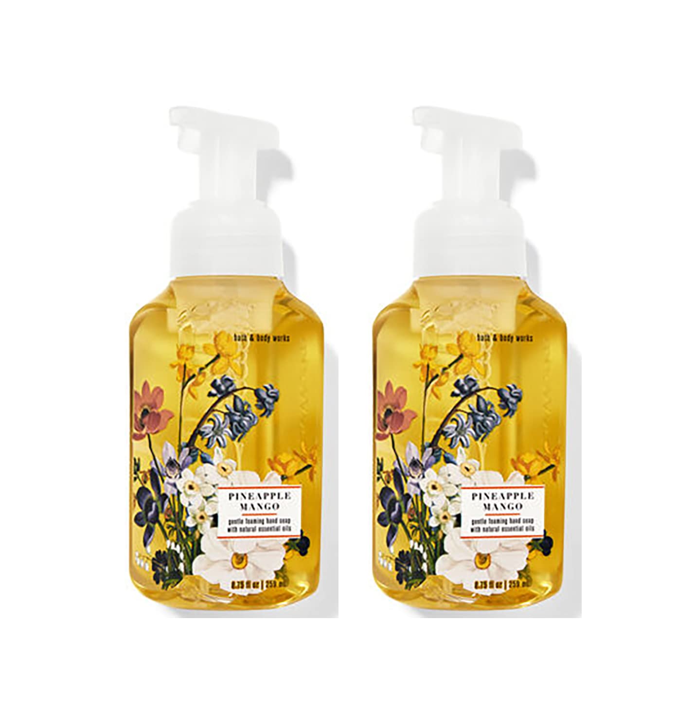 Bath & Body WorksBath and Body Works Gentle Pineapple Mango Foaming Hand Soap 8.75 Ounce 2-Pack (Pineapple Mango) 17.5 Ounce