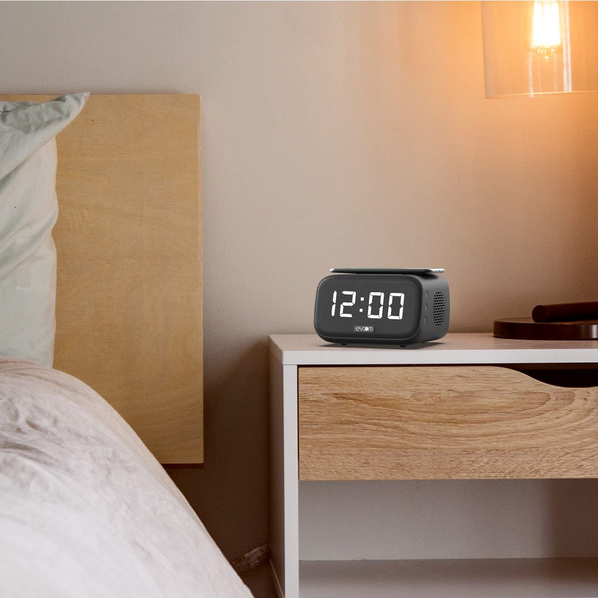 SOUNDUP Radio RÉVEIL + Enceinte + Chargeur Induction Noir