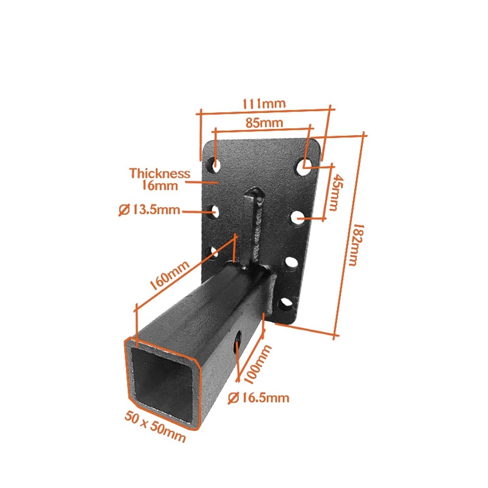 Gancio con Perno Regolabile Base di Fissaggio Dispositivo del Ricevitore Traino for rimorchio for Camper e roulotte for Pesanti Veicolo Camper