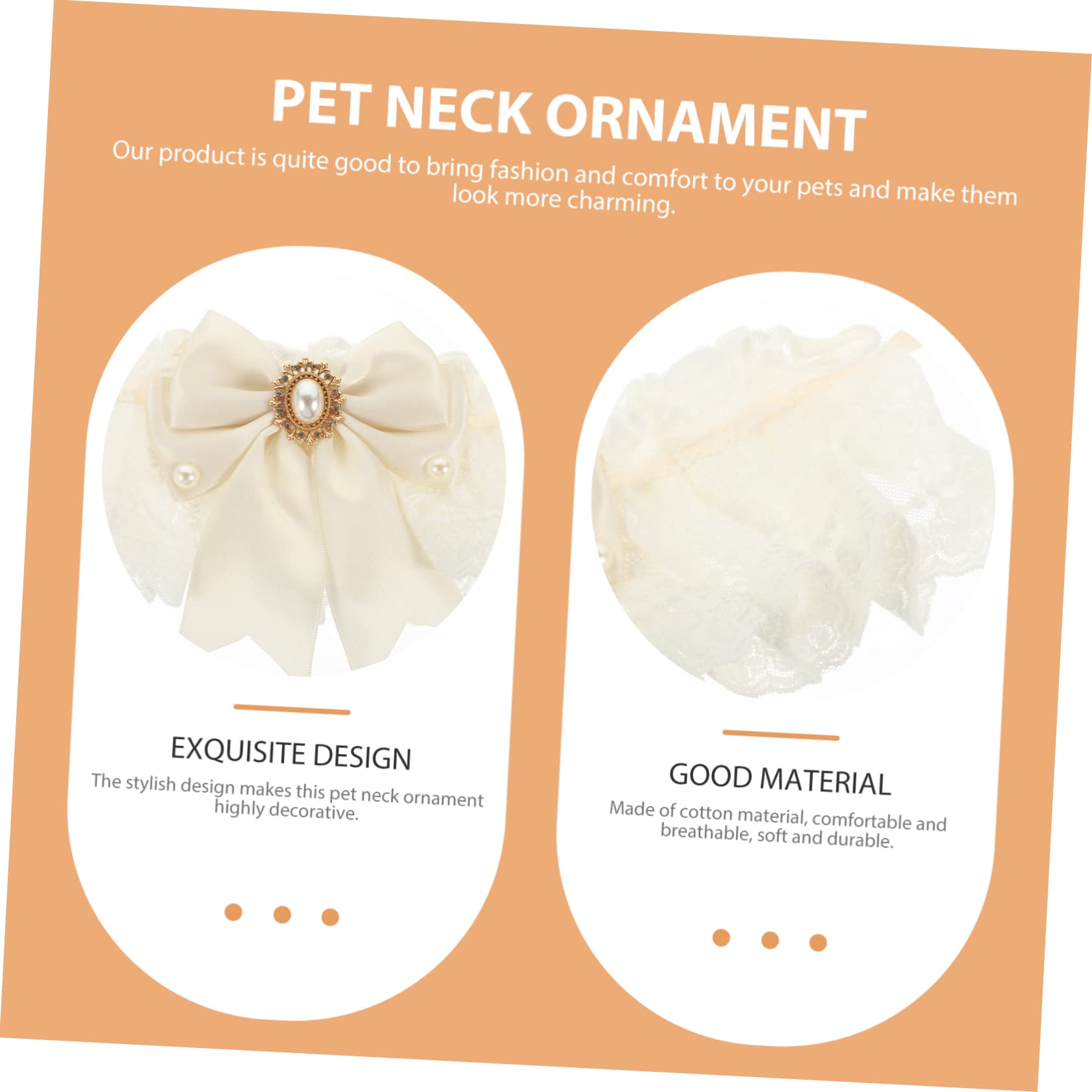 YARNOW 5 Pièces Écharpe De Mariage pour Animaux De Compagnie Collier De Chaton Cravate pour Animaux De Compagnie Chat Dentelle Noeud Collier Bandana pour Chiens De Chat avec Nœud