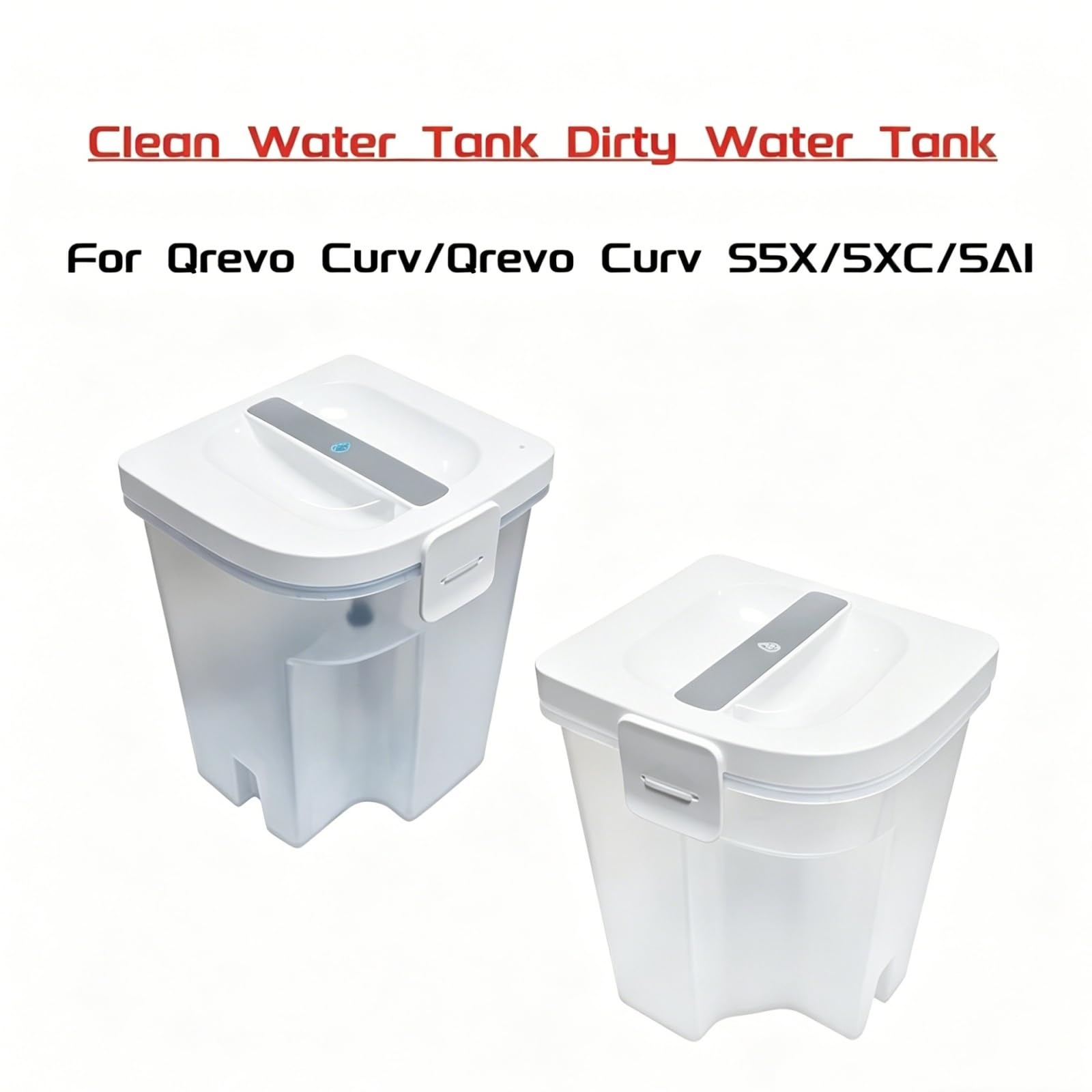 Kompatibel mit Roborock Qrevo Curv, Original-Ersatzteilset for Frischwassertank und Schmutzwassertank Zubehör for die Modelle S5X, 5XC, 5A1(Clean Water Tank)