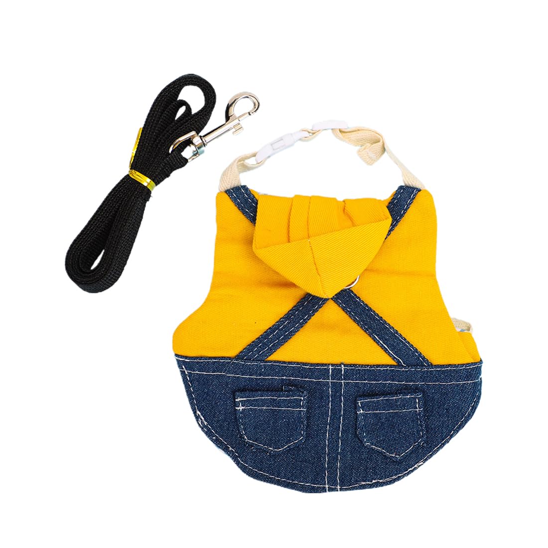 LEEQ Conejo arnés Transpirable Suave con Correa - Arnés Cómodo para Conejos, Conejo Animal doméstico pequeño Animal Caminar arnés Chaleco Correa, Ajustable para Cachorros,Gatito,Conejo,Perro