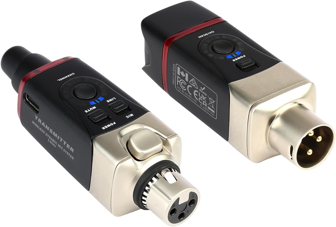 Xvive U35 Wireless Microphone System units showing XLR connectors